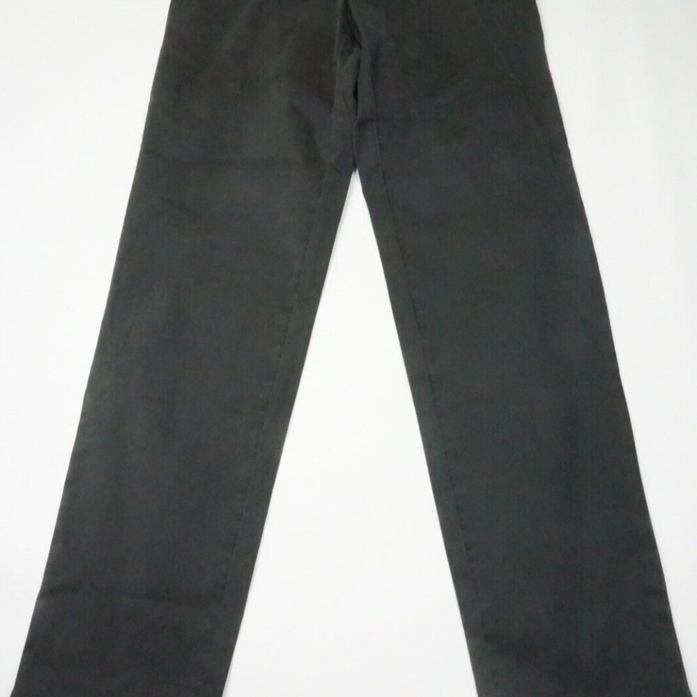 Isaia Tinto Slim Washed Black Cotton Blend Casual Men Chino Pant 48R EU NEW - Picture 3 of 8